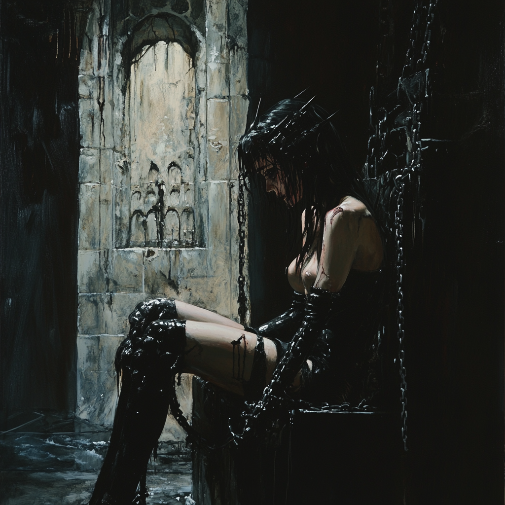 An Evil Succubi in Dark Castle Room.