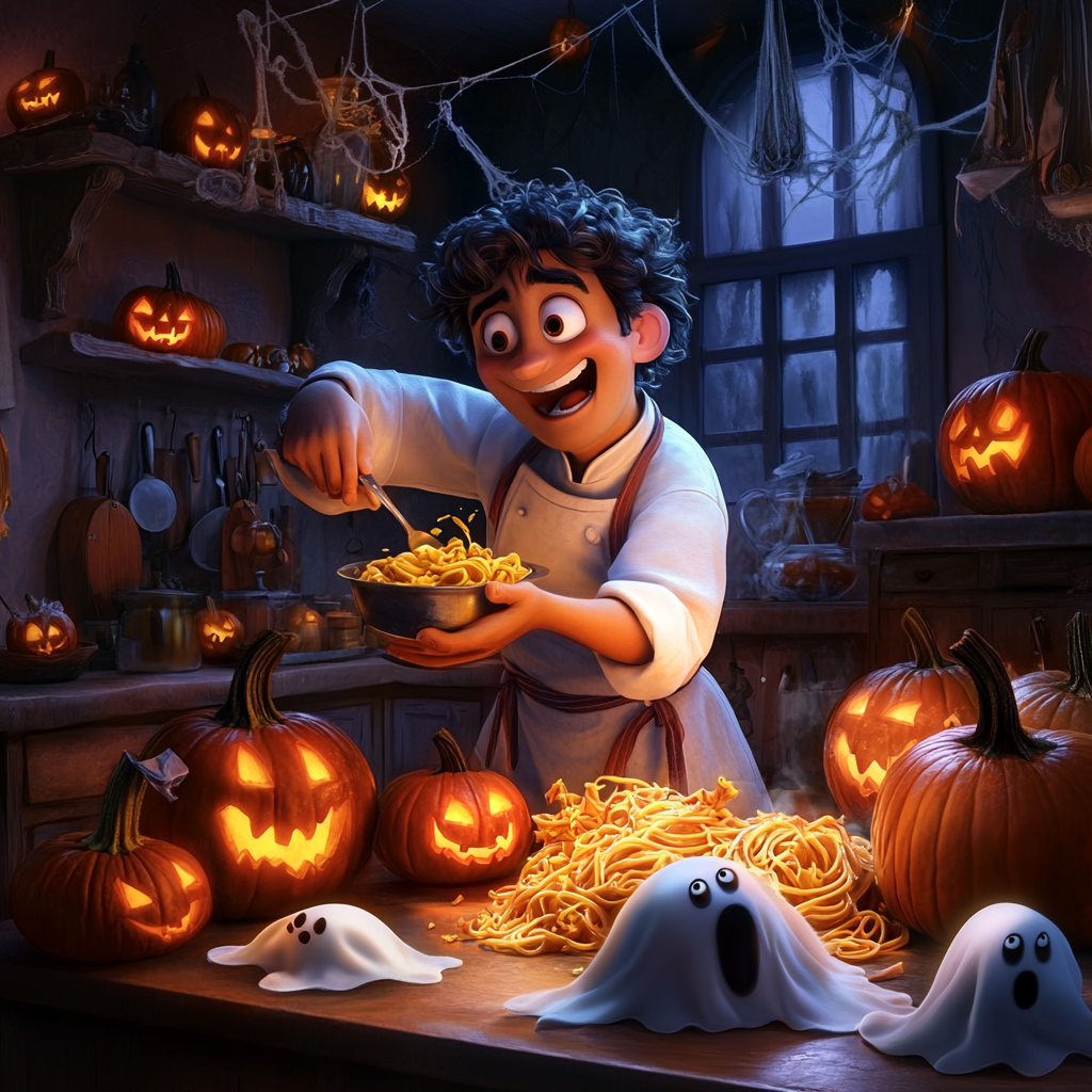 An Italian Chef Preparing Halloween Dishes: Pixar Movie