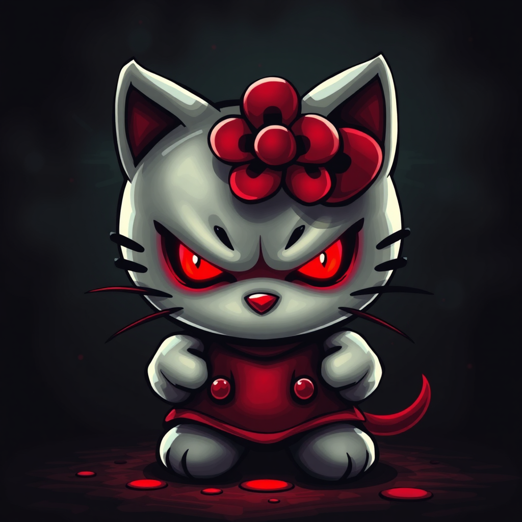 An evil Hello Kitty with sharp claws.