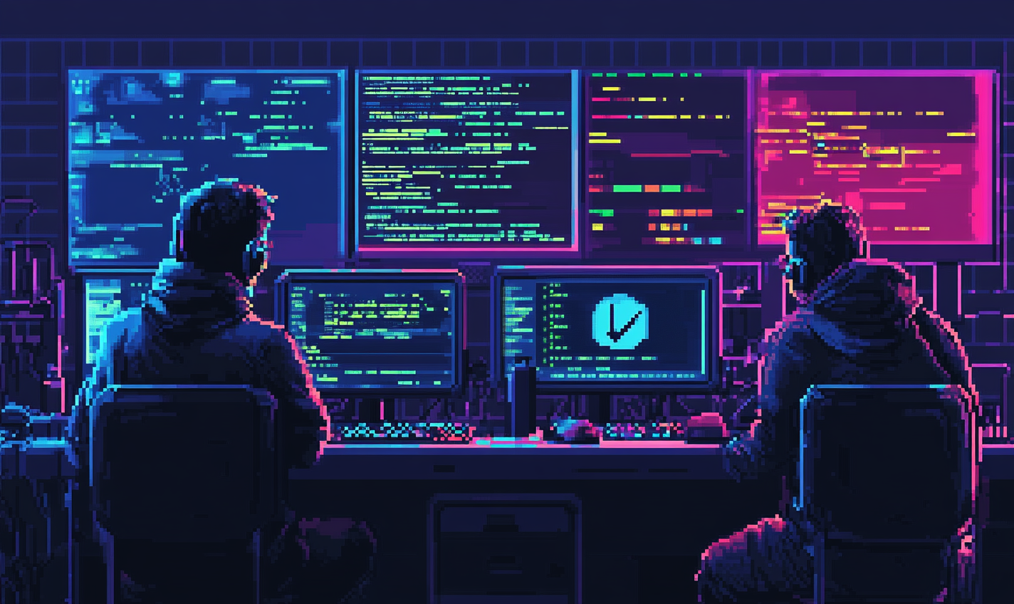 An illustration of the colorful cybersecurity skills gap.