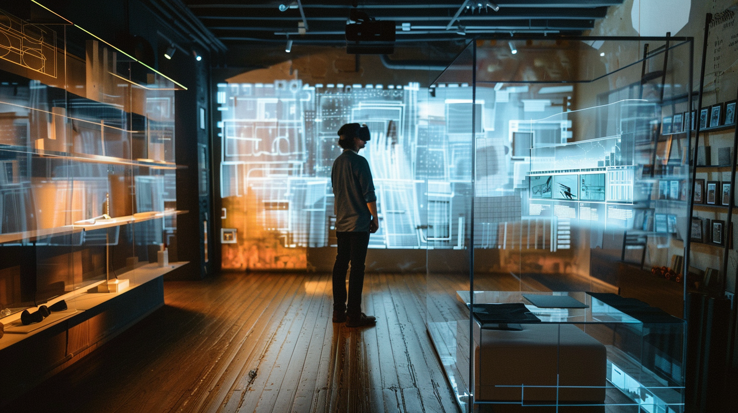 Analyze crime scene in mixed reality room