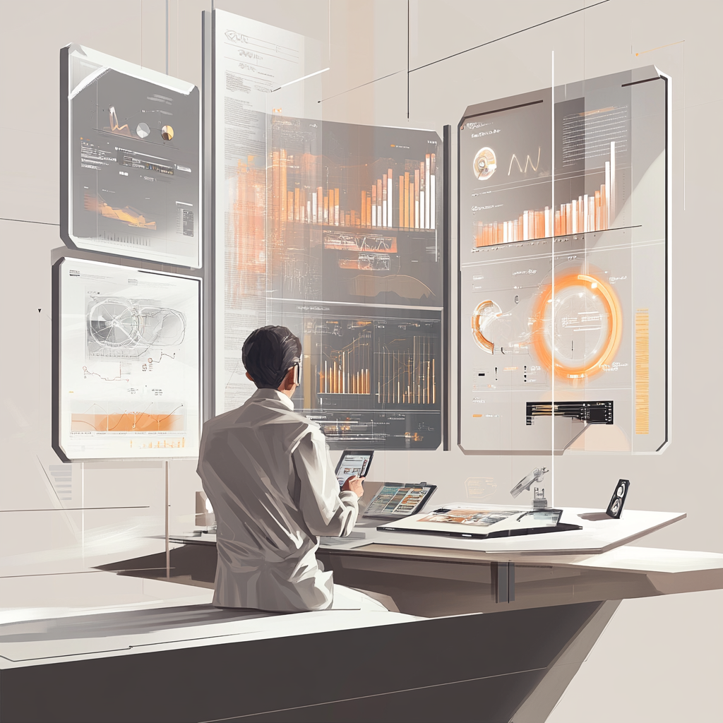 Analyzing Data for Improved Efficiency in Futuristic Office