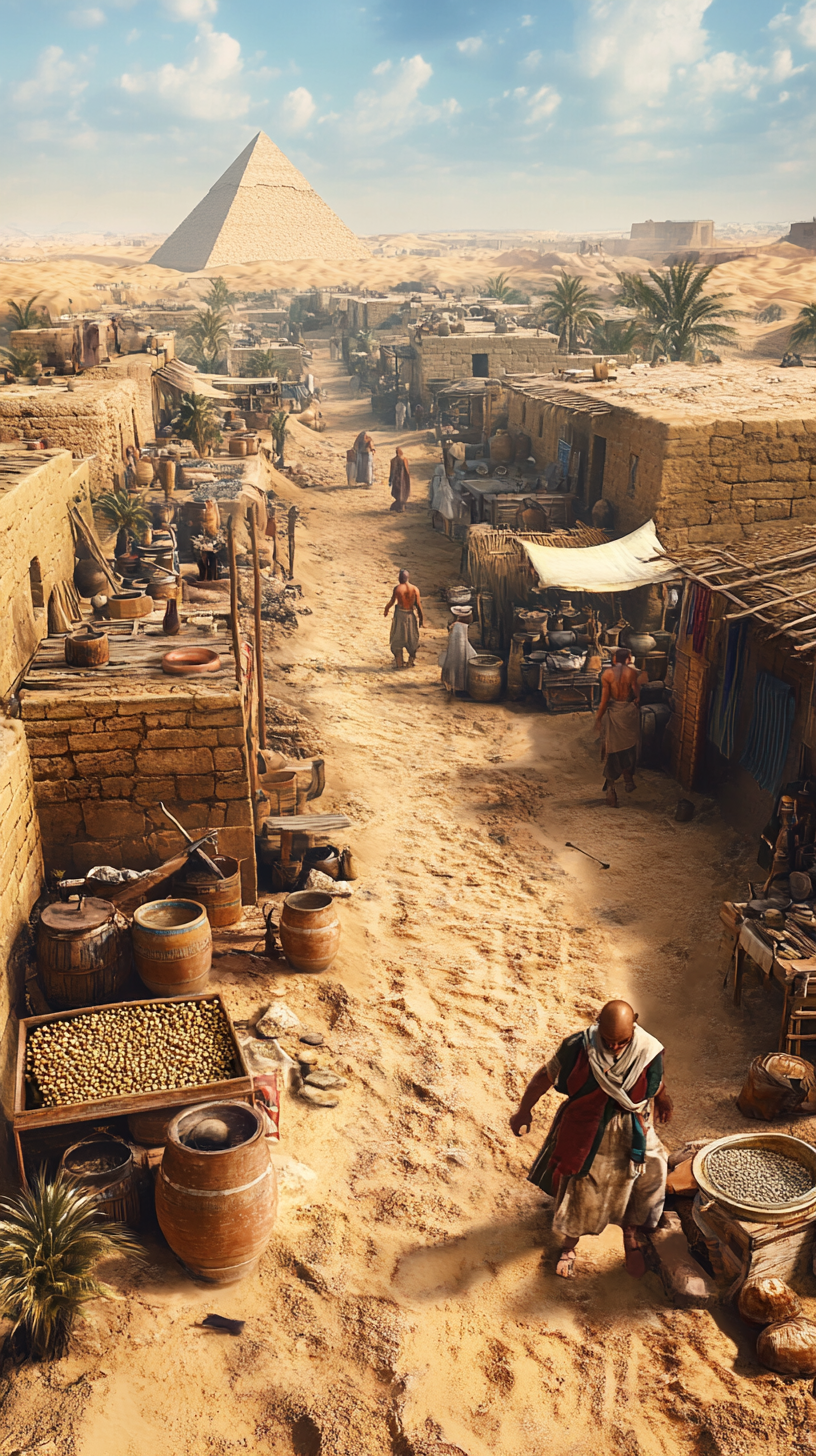 Ancient Egyptian Worker Village Near the Giza Pyramids