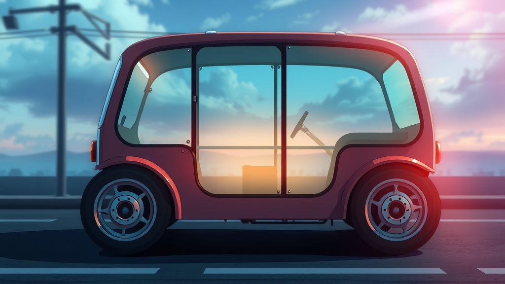 Anime Style Opaque Glass Window on Wheels