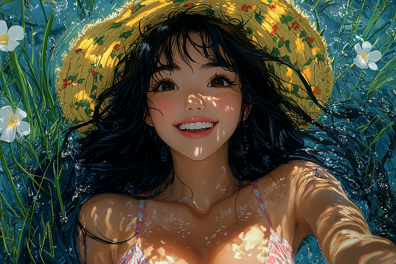 Anime with hand-drawn techniques, vibrant colors, nostalgic warmth.