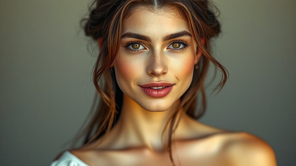 Aphrodite Portrait in Photorealistic Rendering