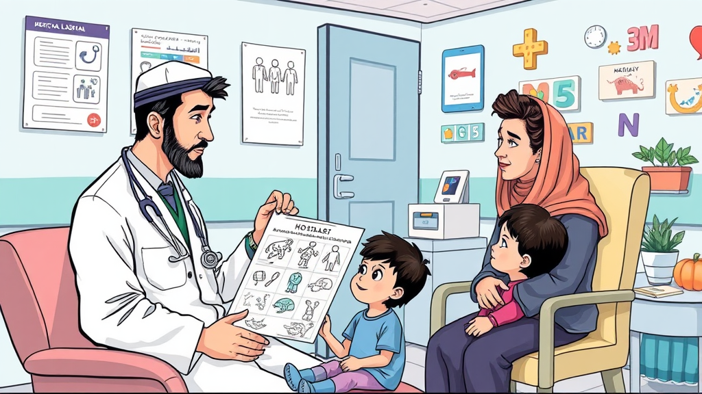 Arab Doctor Explains Procedure to Child and Parent