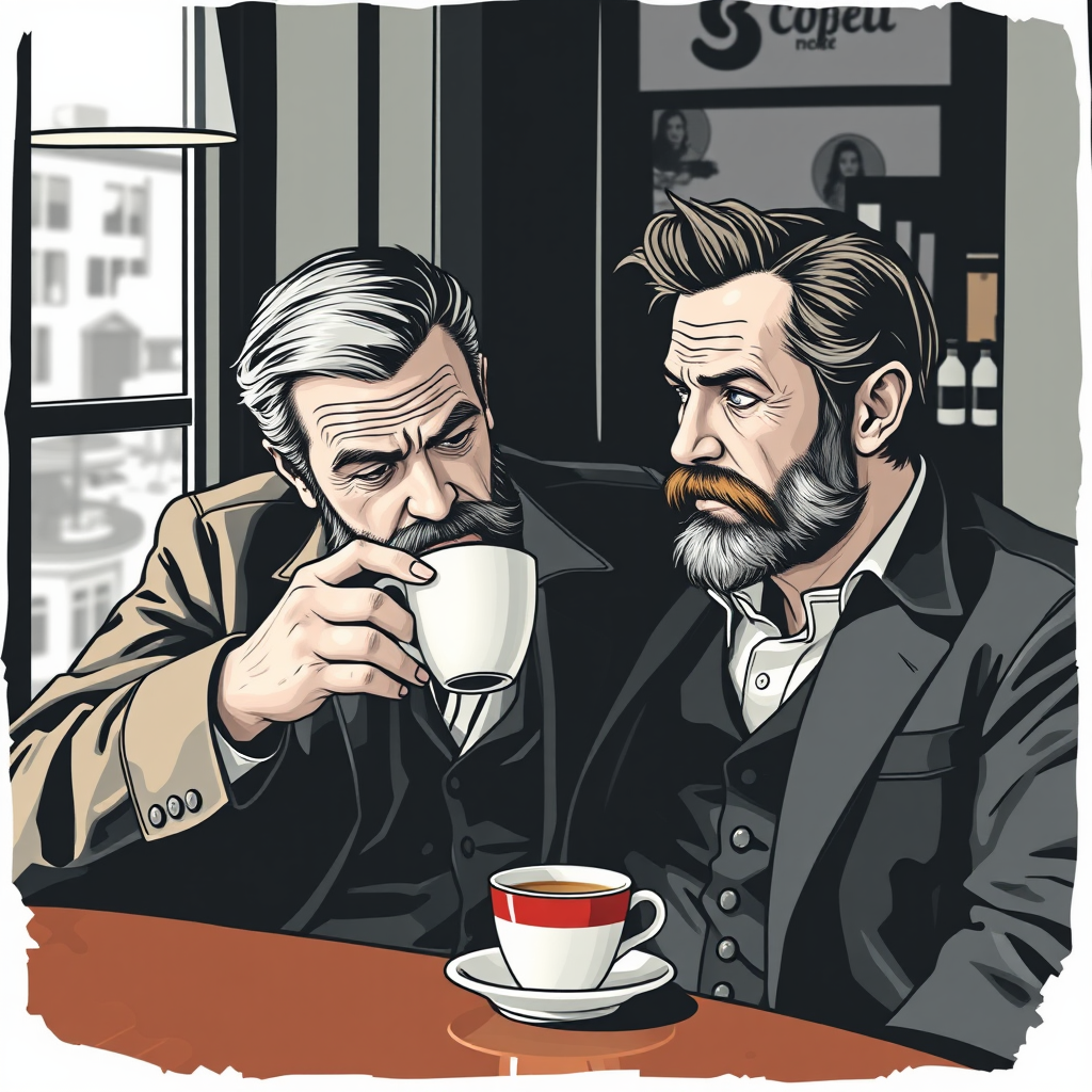 Arthur Morgan Enjoying a Coffee