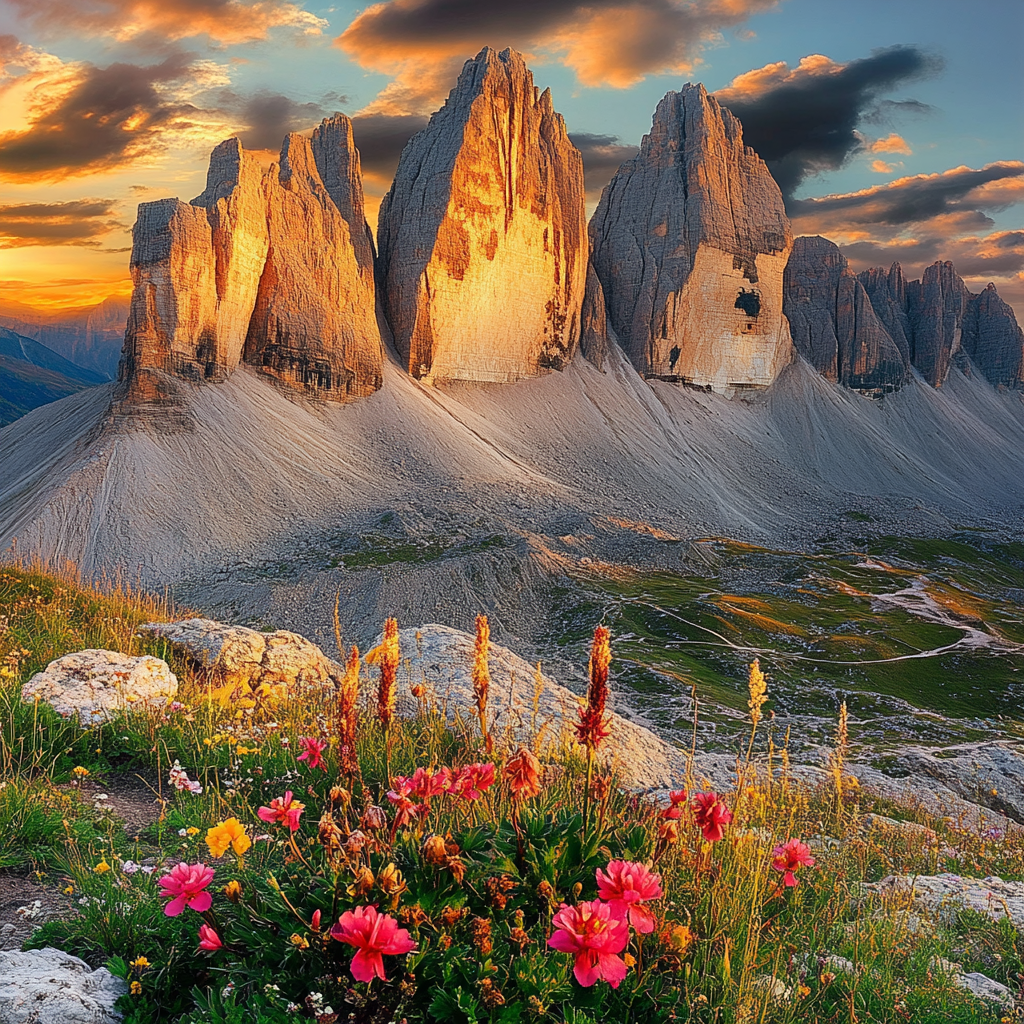 Awe-Inspiring Sunset at Three Peaks of Lavaredo