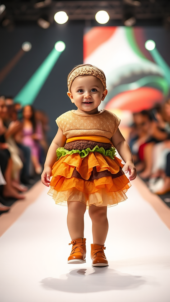 Baby Fashion Show: Burger Inspired Runway Stunner