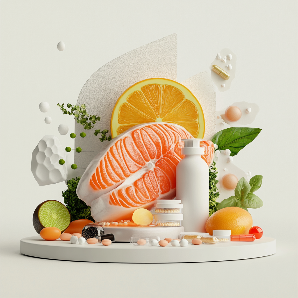 Balanced Nutrition Supports Immune System: A 3D Illustration