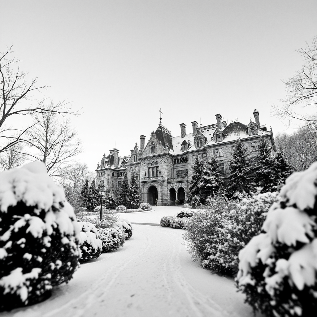 Biltmore Estate in Snowy North Carolina