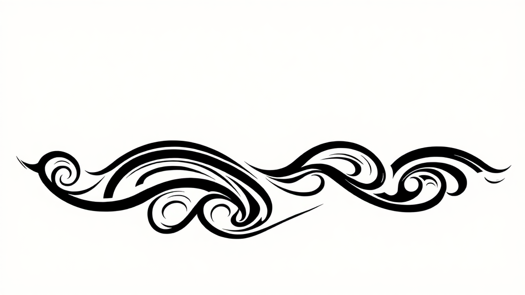 Black and white water design with Maori style