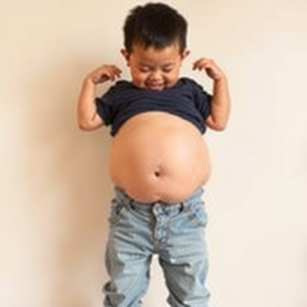 Boy Making Belly Big, Brothers Cheer