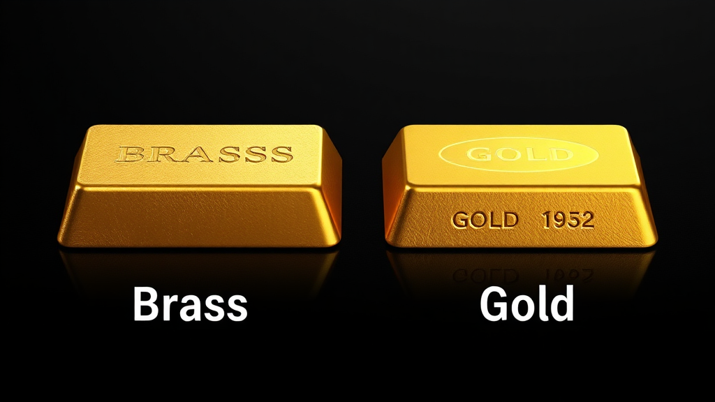 Brass bar with 'Brass' label and gold bar.