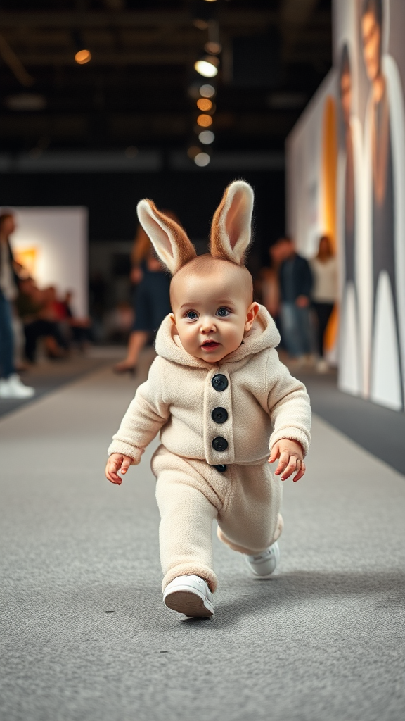 Bunny and Baby Shine at Fashion Show