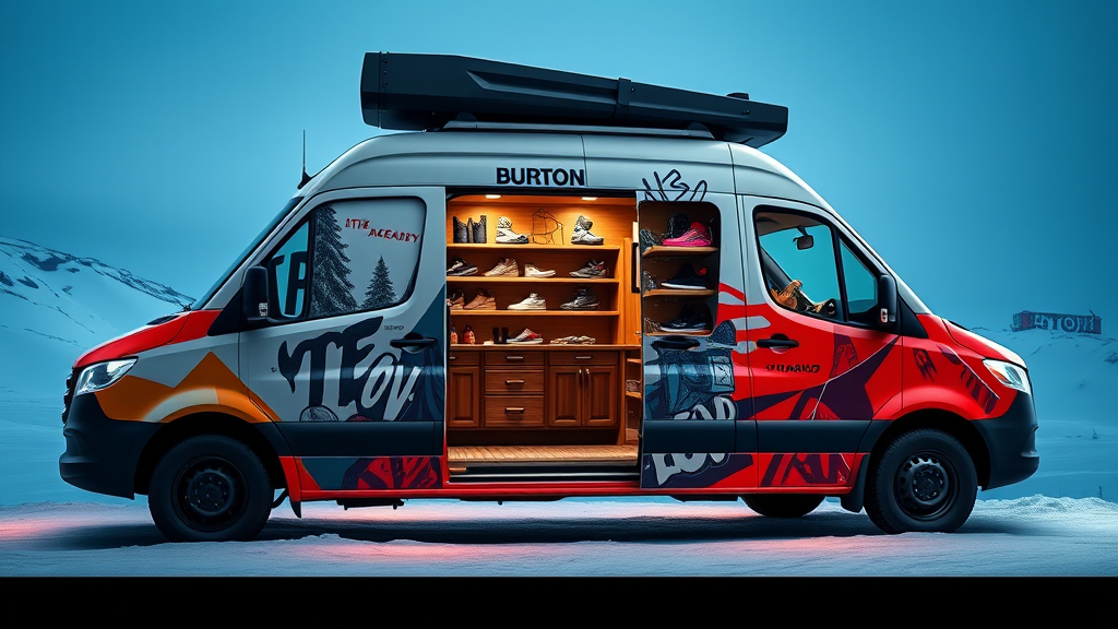 Burton Snowboards' Modern Mercedes Sprinter Marketing Van