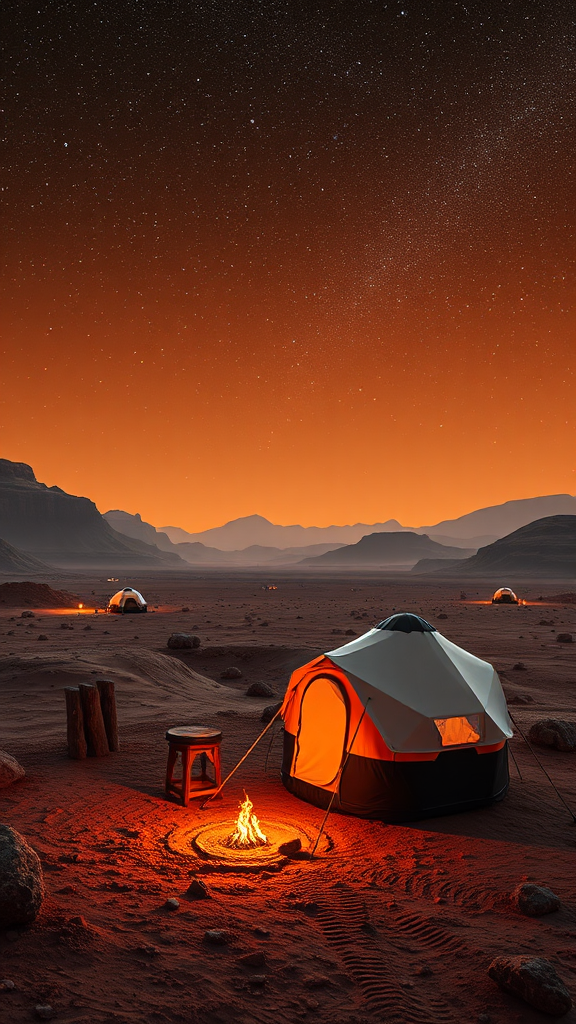 Camping on Mars with Space Colony in Ultra 4K