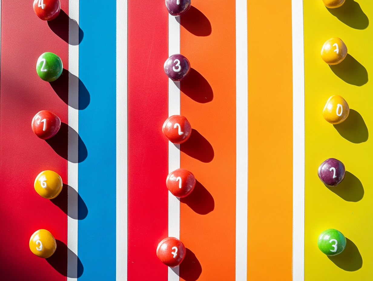 Candy Sports Competition on Striped Tracks