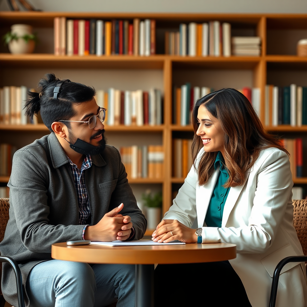 Career Counselor in Office Talking with Client