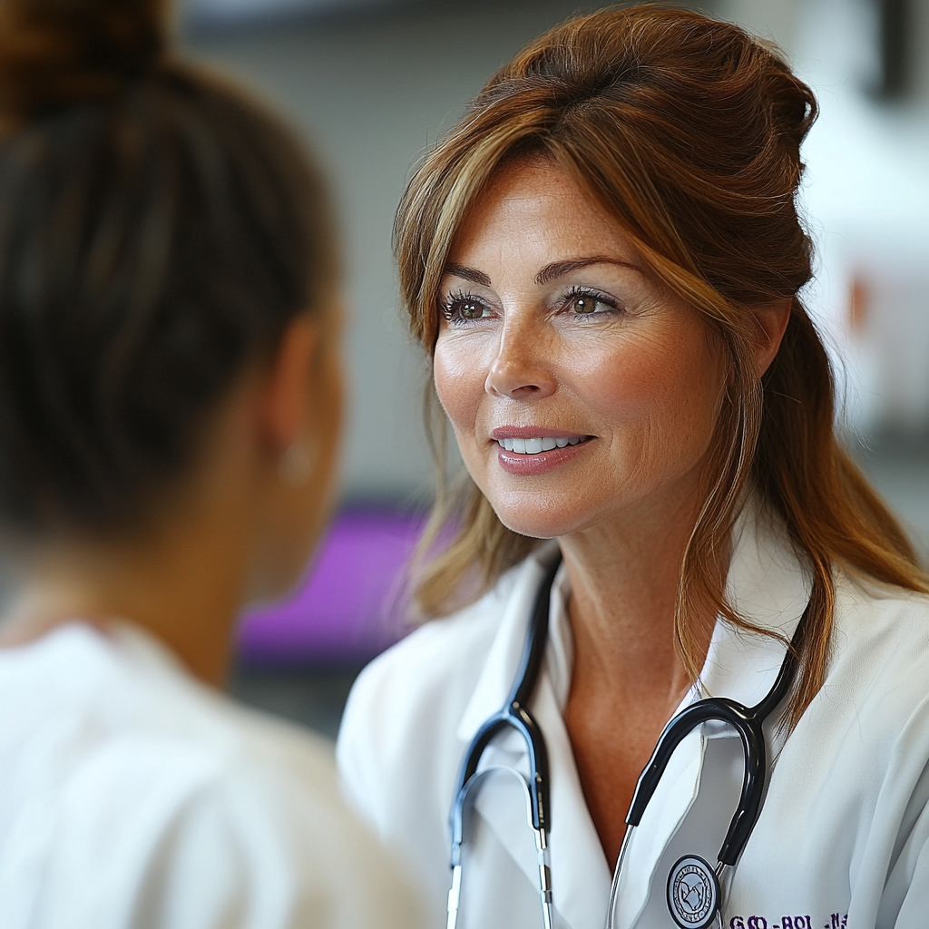 Caring Otolaryngologist Examines Patient in Well-Lit Office