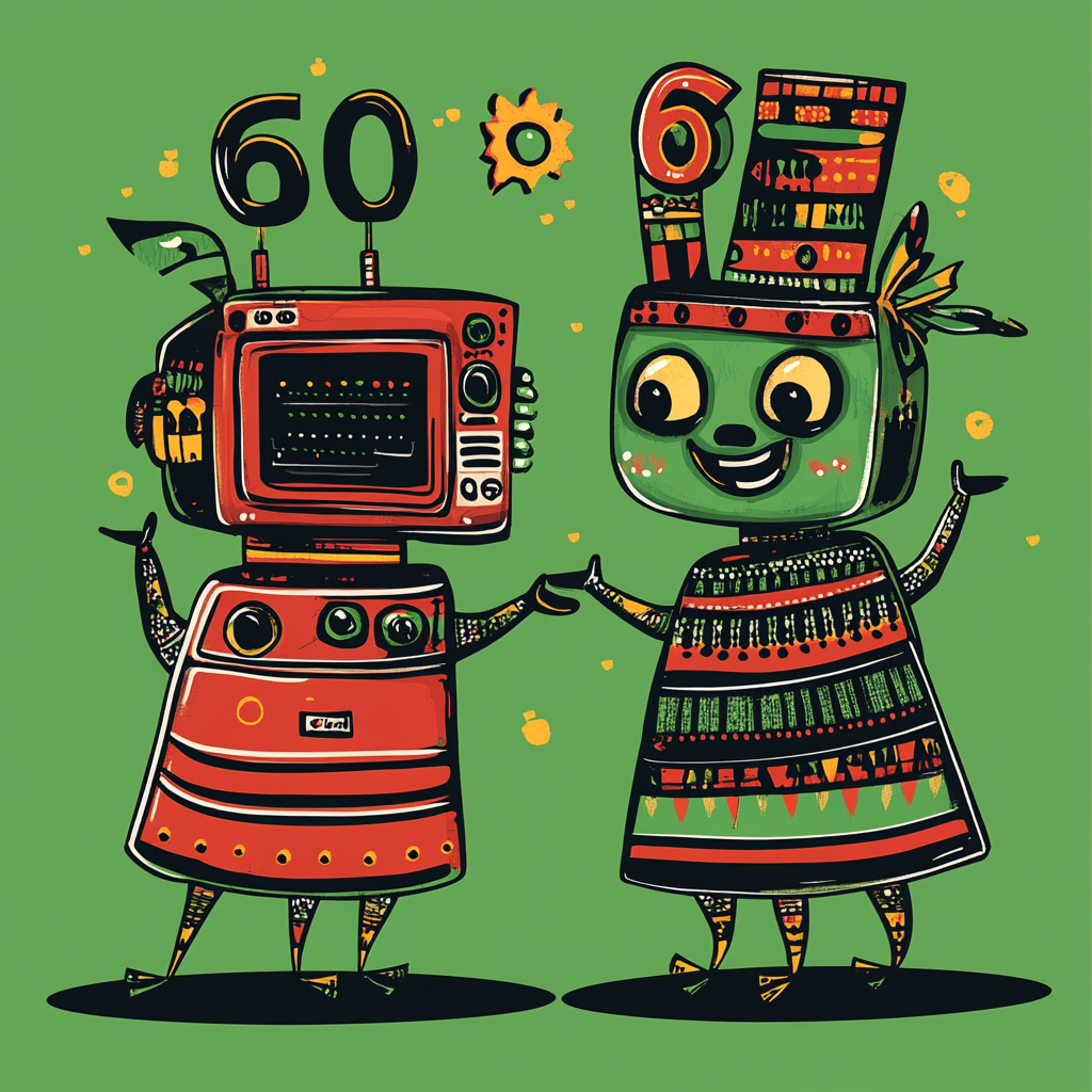 Cartoon Appliances Celebrating Zambia's 60th in Dance