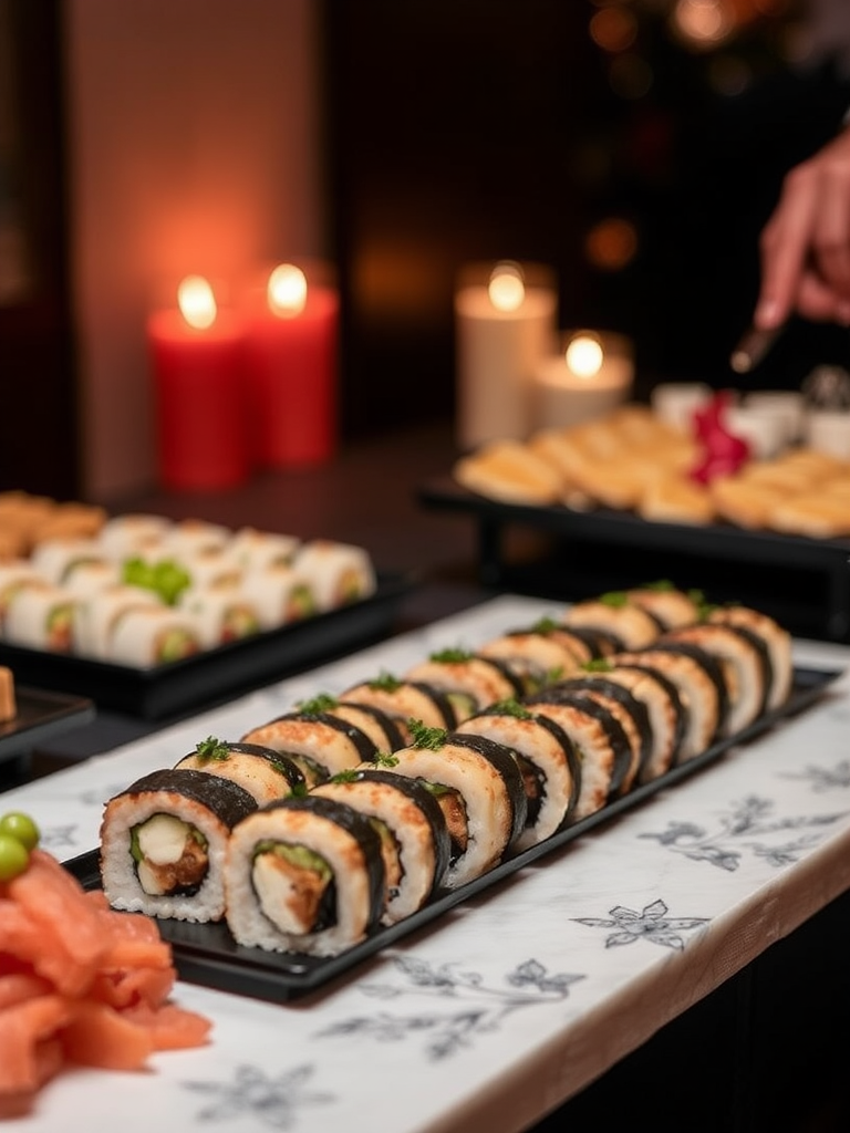 Catering Sabi Sushi at Office Christmas Party