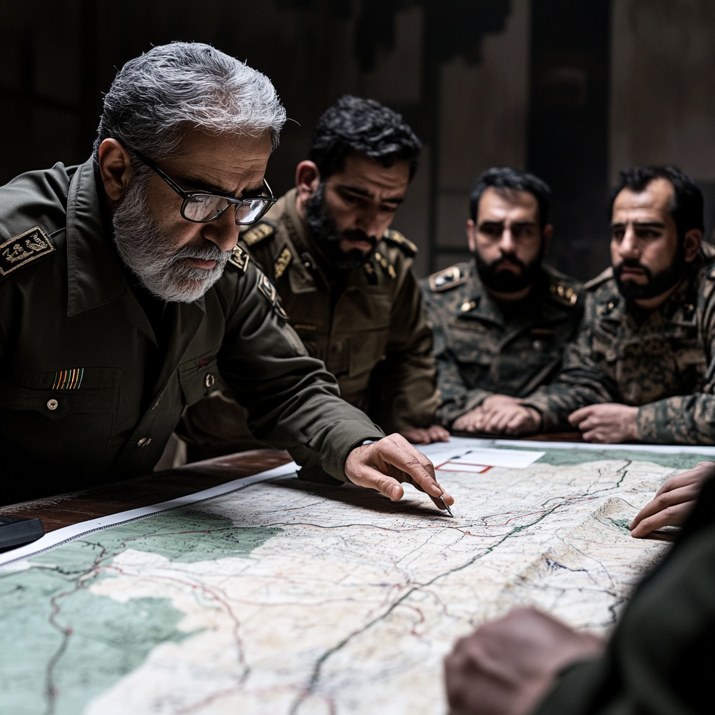 Chamran and Officers Analyze Attack Routes