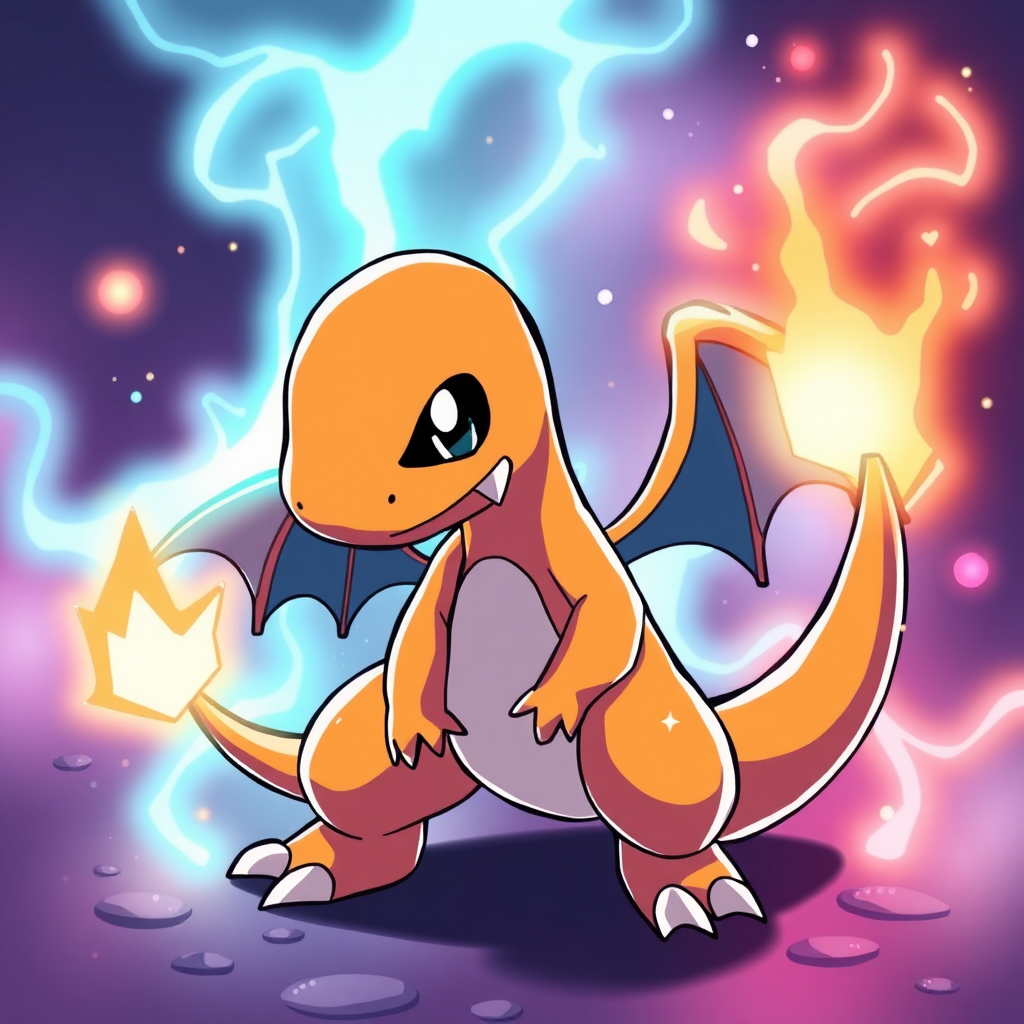 Charmander Pokemon Digimon Style Mashup