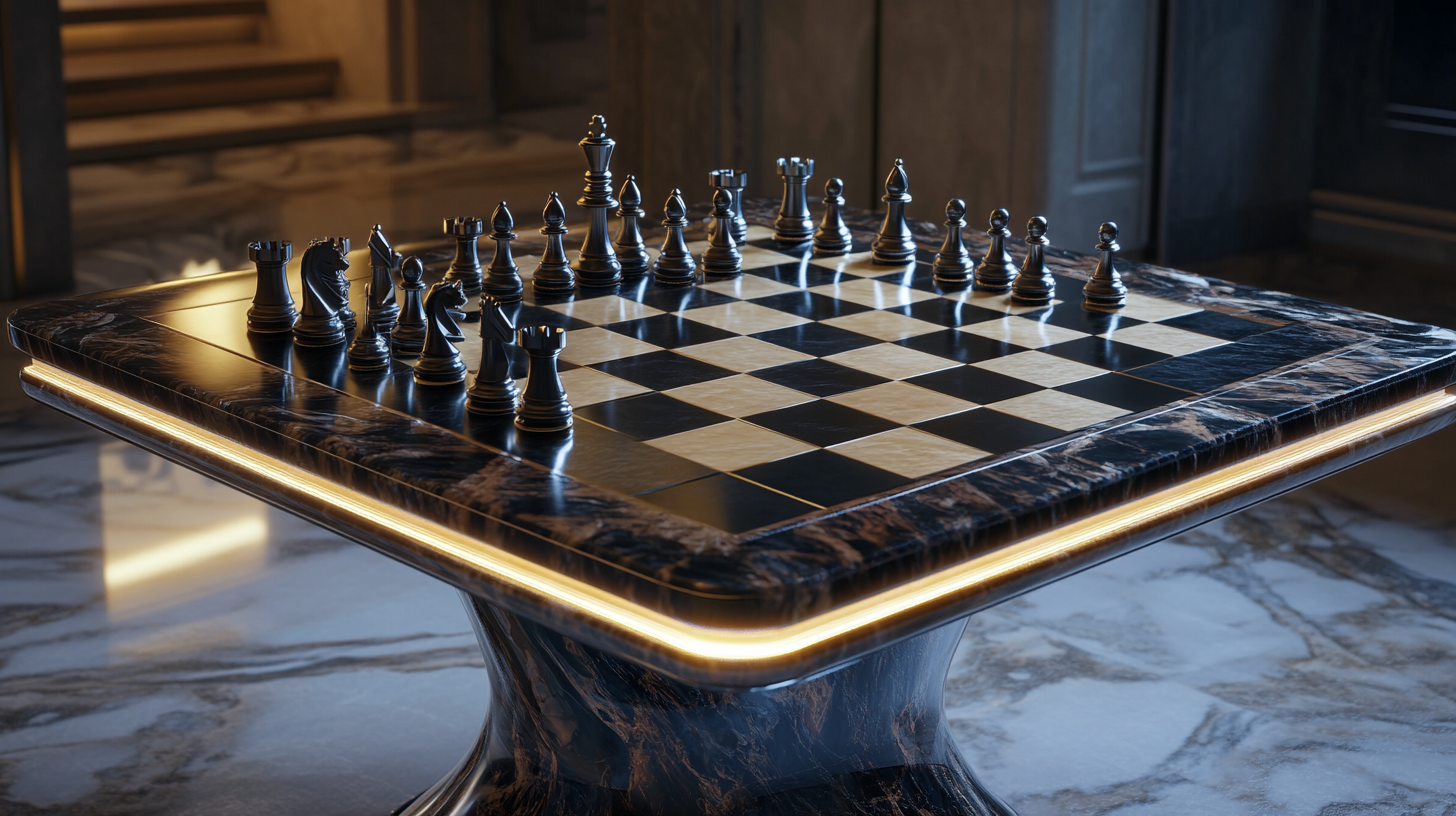 Checkmate on a Luxury Chessboard in Chairman's Office