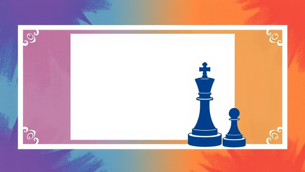 Chess-themed school photo banner with colorful border.