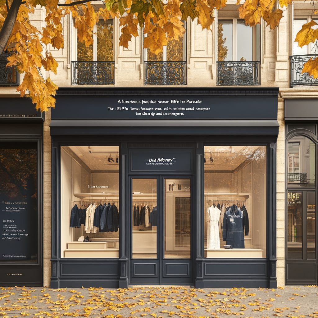 Chic Parisian Boutique in Autumn Near Eiffel Tower