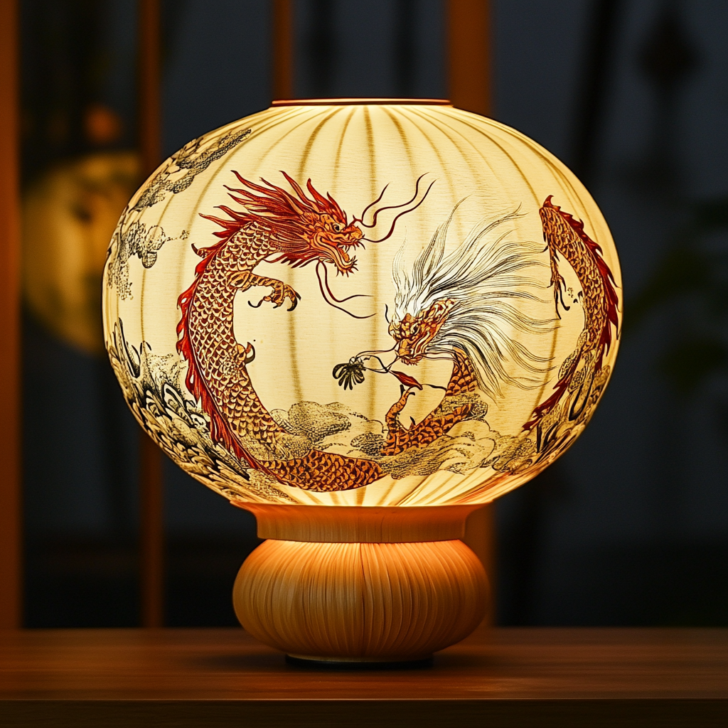 Chinese Bamboo Lanterns: Dragons & Phoenixes, Reunion Symbol