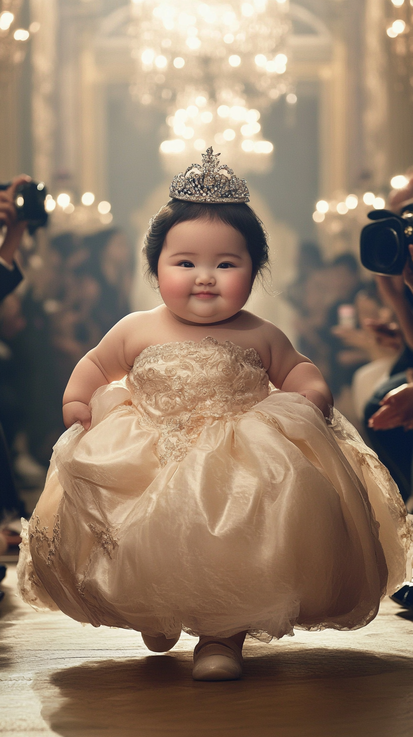 Chubby Baby Supermodel Struts in Paris Fashion Week