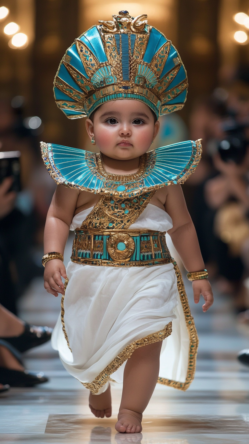 Chubby Egyptian Baby Model Stuns Paris Runway