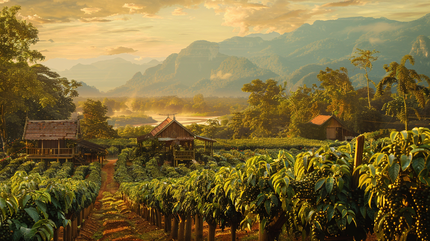 Classical Oil Painting of Kampot Pepper Plantations