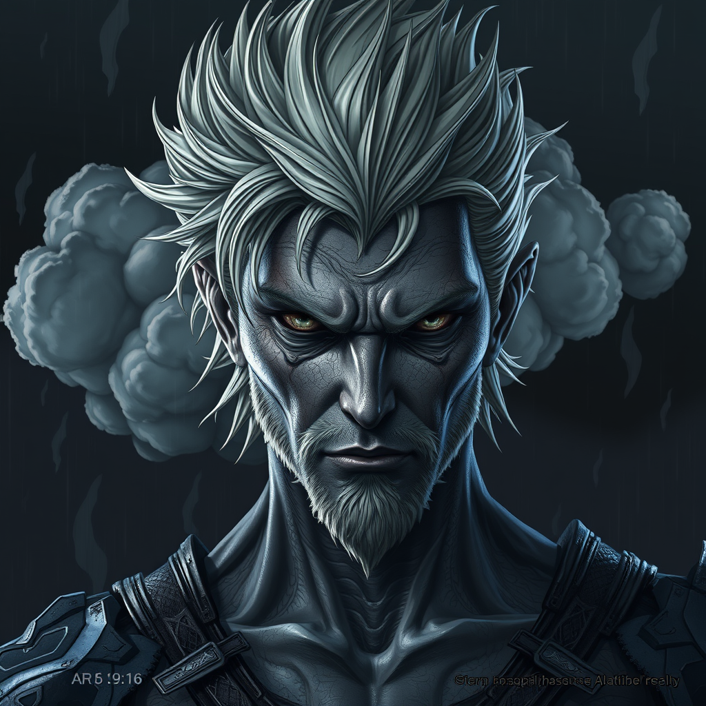 Cloud Strife in a Dark, Ominous Atmosphere