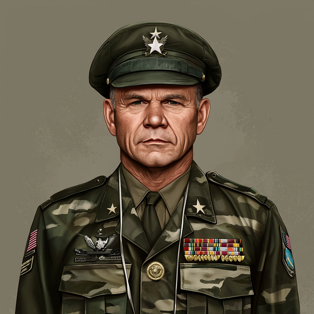 Colonel in BDU: 1980s U.S. Army Commander