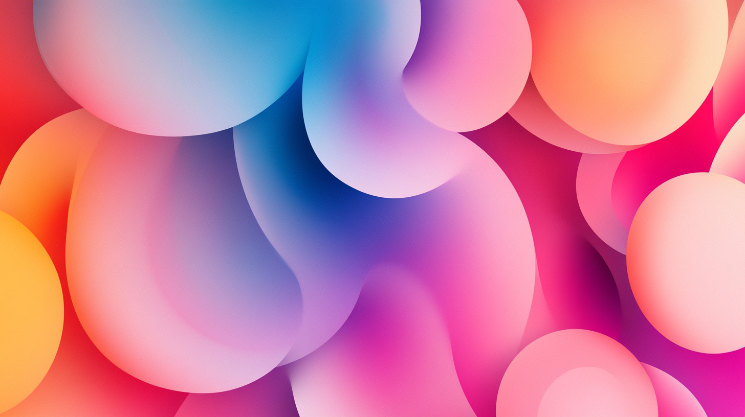 Colorful Circles Transitioning in Gradient Design