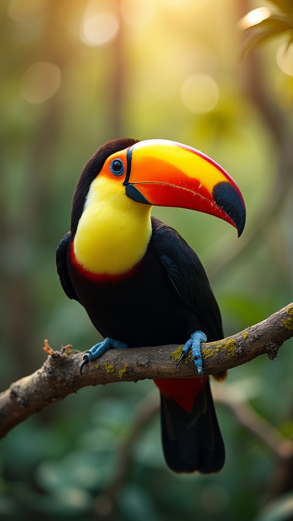 Colorful Toucan Portrait Photography with Beautiful Lighting