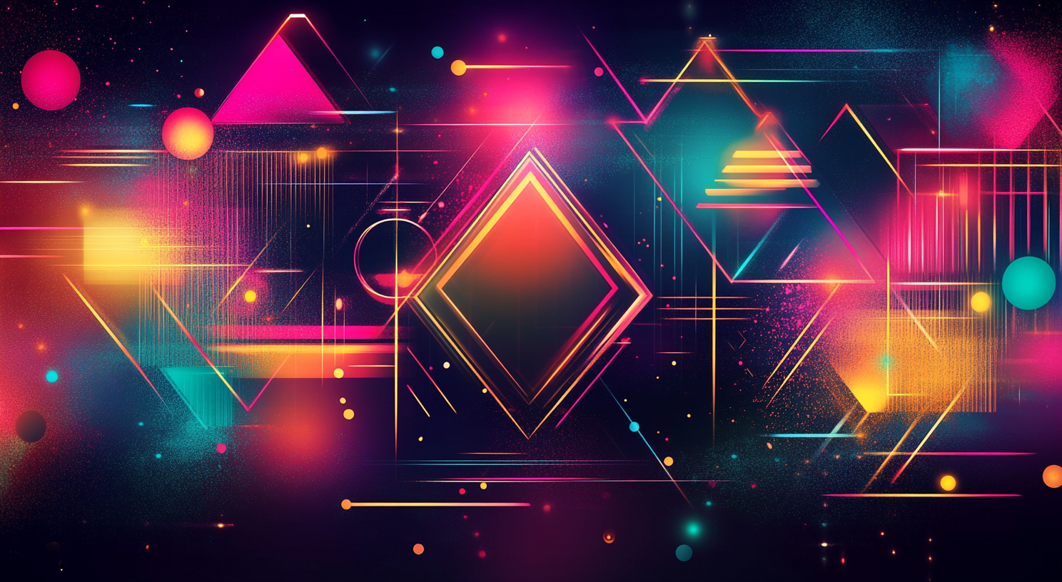 Colorful geometric shapes in modern style for posters