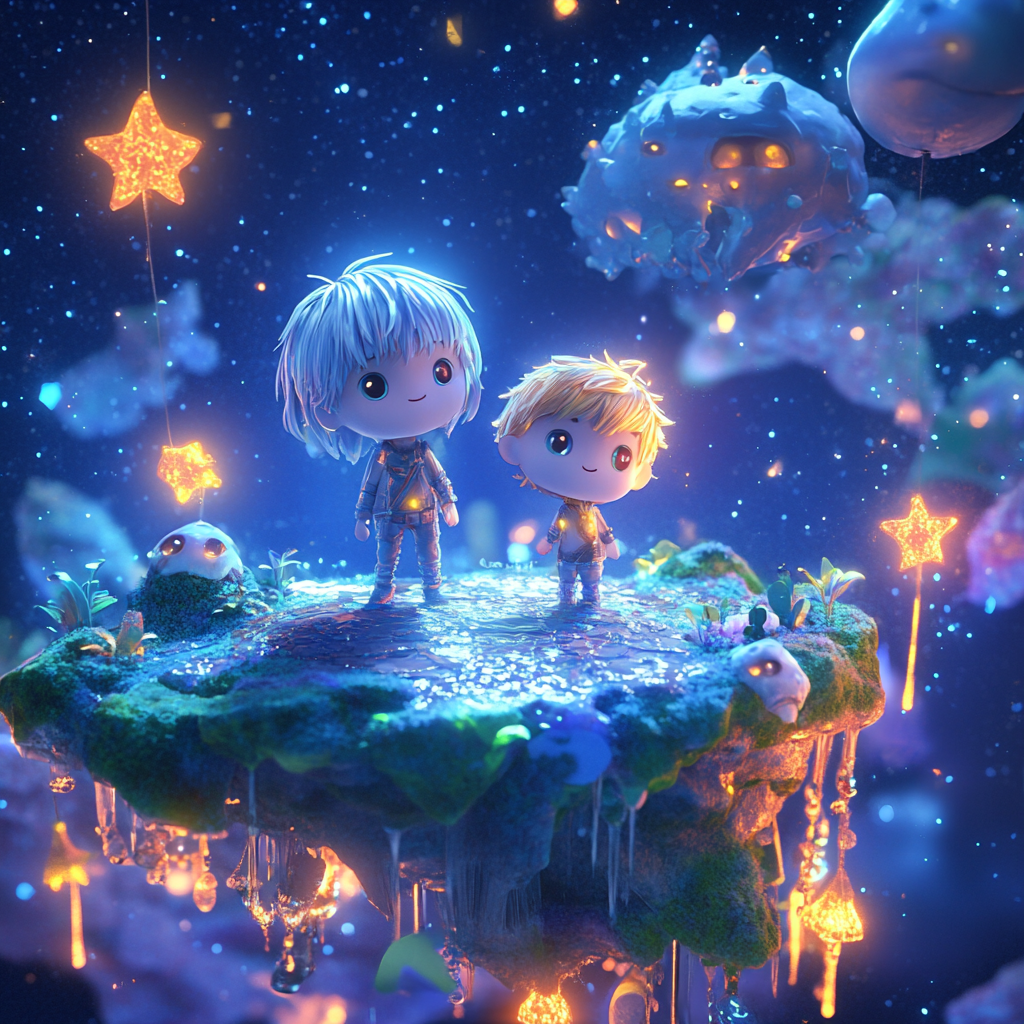 Cosmic Adventure of Luna and Sol on Stardust Island