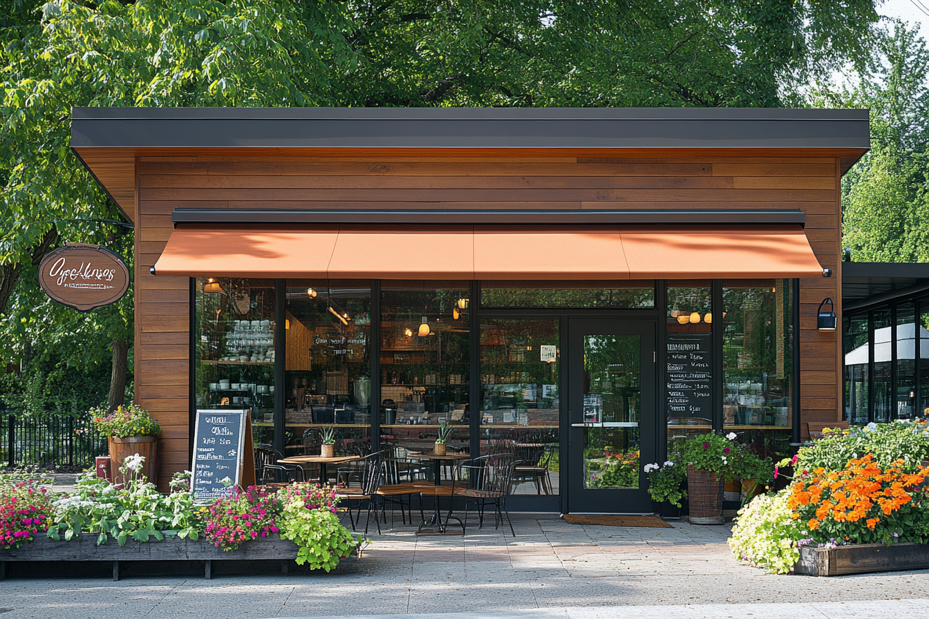 Cozy Coffee Shop in Small American Town