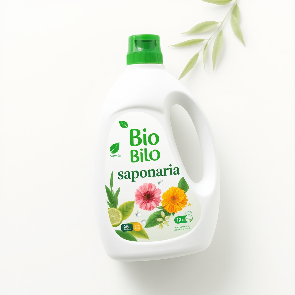 Create Label for Bio Saponaria Detergent.