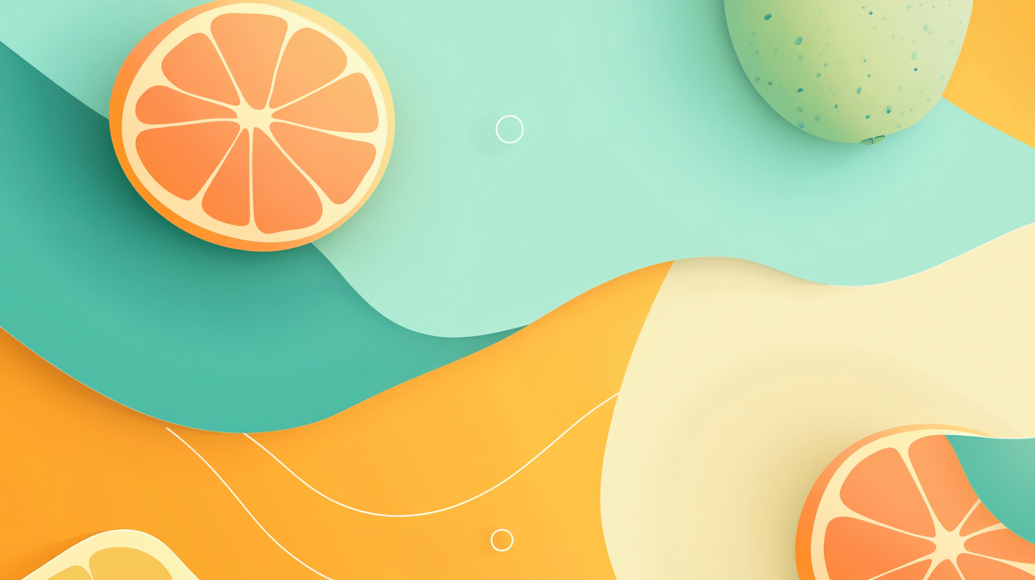 Create abstract minimalist background for mobile slides with fruits theme.