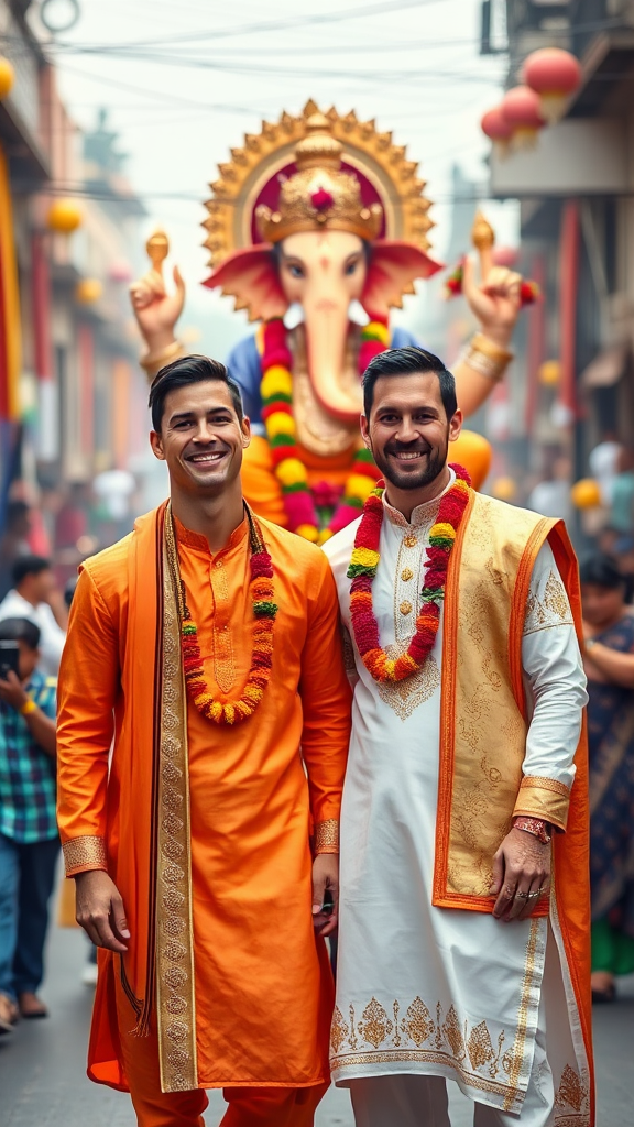 Cristiano Ronaldo and Lionel Messi in India Festival