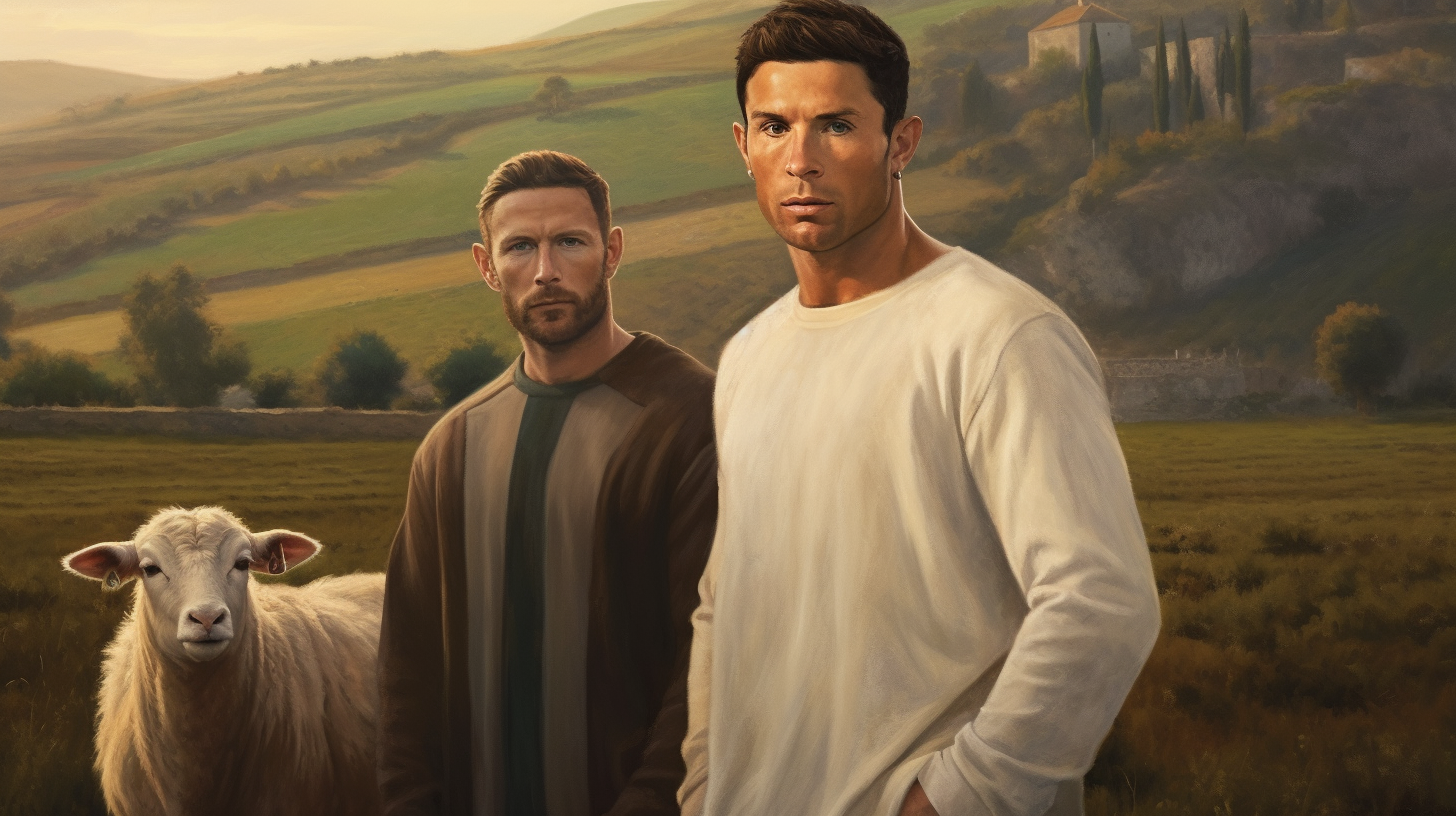 Cristiano Ronaldo and Lionel Messi in Rural Harmony