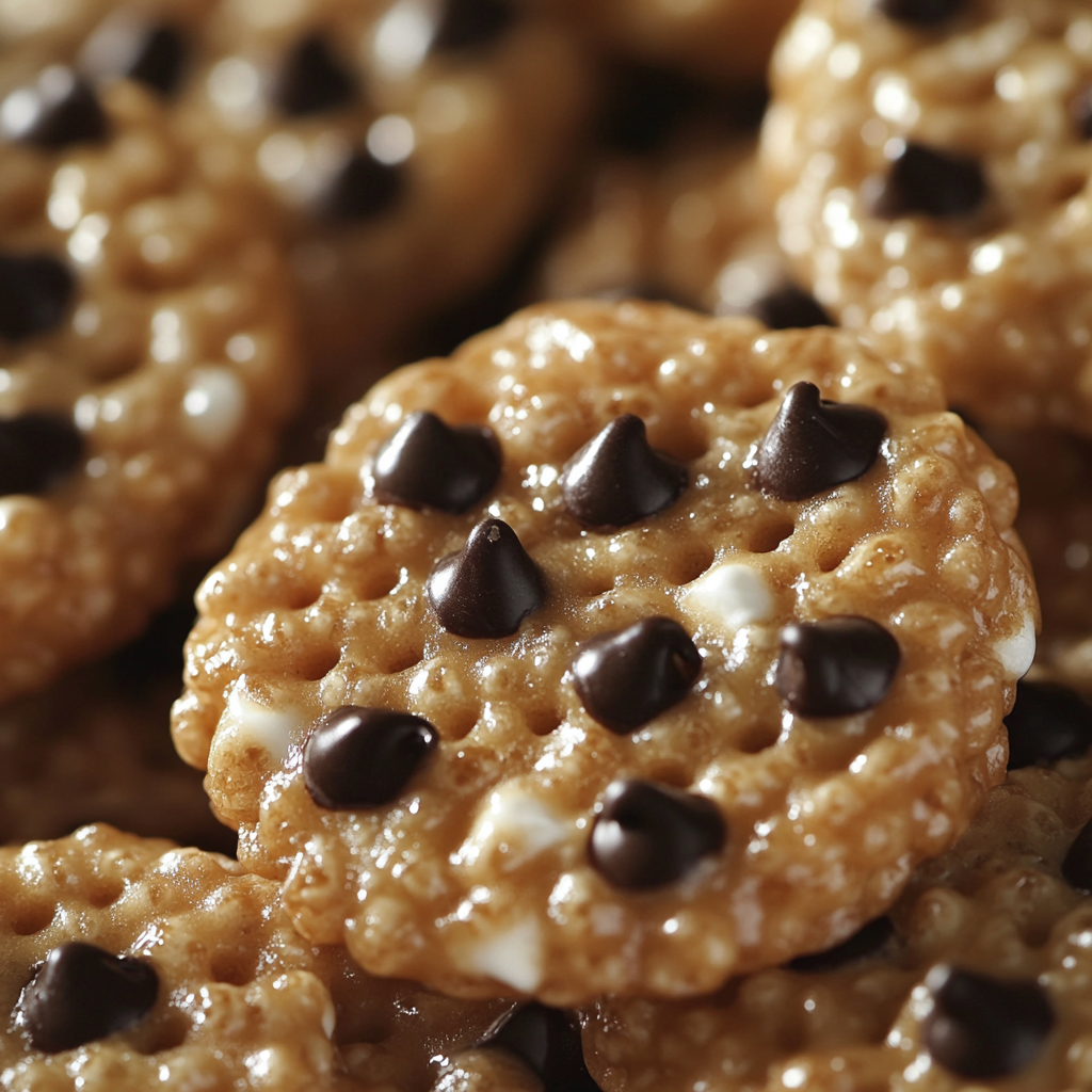 Crunchy Chocolate Chip Cookies with Rice Krispies