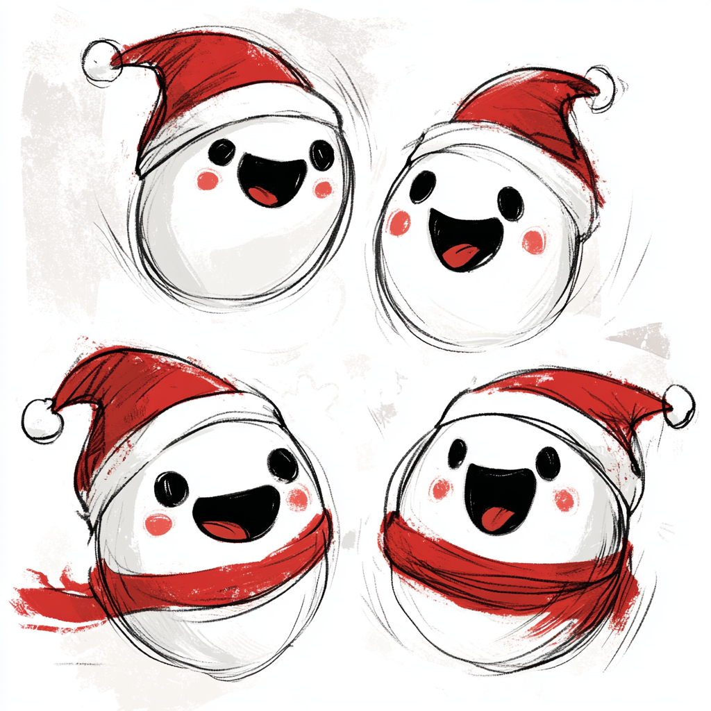 Cute Ghosts Singing Carols in Christmas Attires