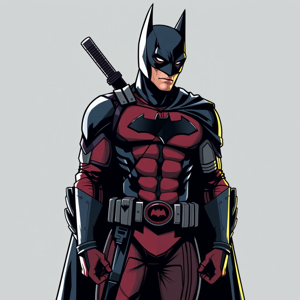 Deadpool and Batman Mashup Costume Concept